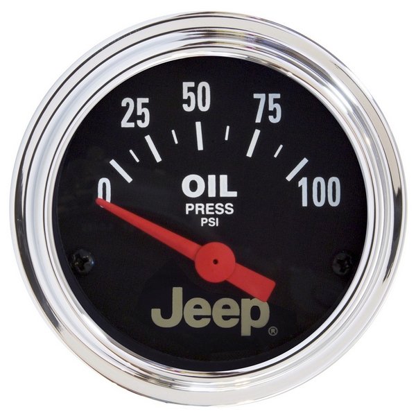 2-1/16" OIL PRESSURE, 0-100 PSI, JEEP